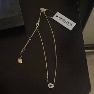BaubleBar Gold Evil Eye Necklace